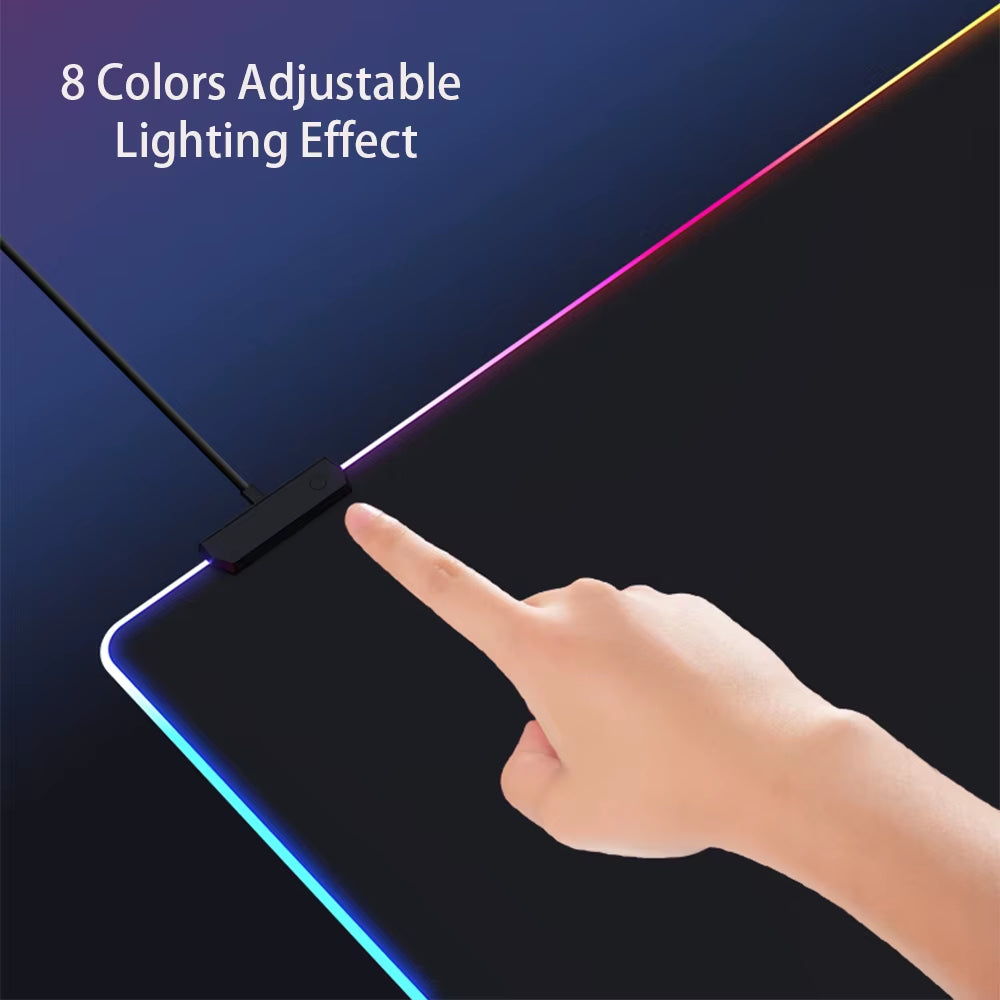 RGB Mouse Pad Keyboard Cover Desk-Mat Large Gaming Mouse Pad Multi-Size Colorful LED Computer Gamer Mousepad Waterproof Desk Mat