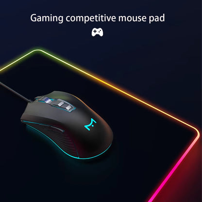RGB Mouse Pad Keyboard Cover Desk-Mat Large Gaming Mouse Pad Multi-Size Colorful LED Computer Gamer Mousepad Waterproof Desk Mat