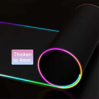 RGB Mouse Pad Keyboard Cover Desk-Mat Large Gaming Mouse Pad Multi-Size Colorful LED Computer Gamer Mousepad Waterproof Desk Mat